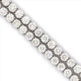 30PT- 38.00 CT. VVS Tennis Necklace White Gold (4 Prong) 14K - White Carat - USA